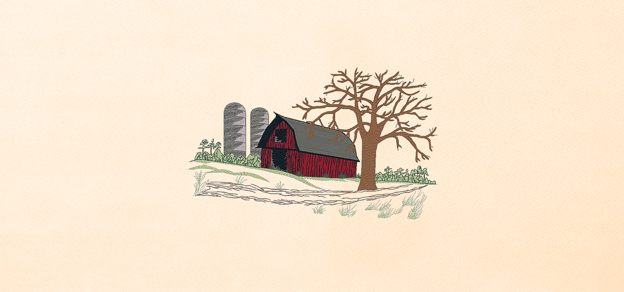 90 5611 Barn Scene Rosetan